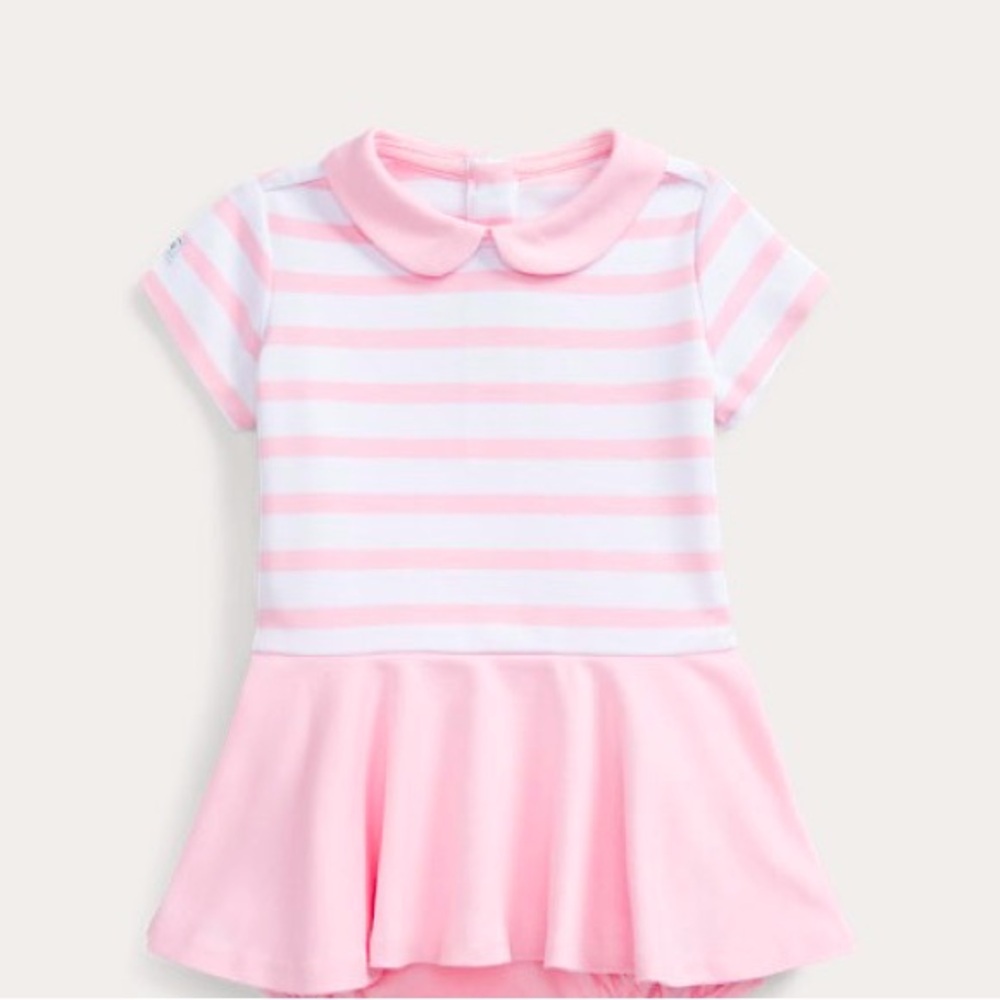 Ralph Lauren Pink Stripe Ponte Dress size 6 Months